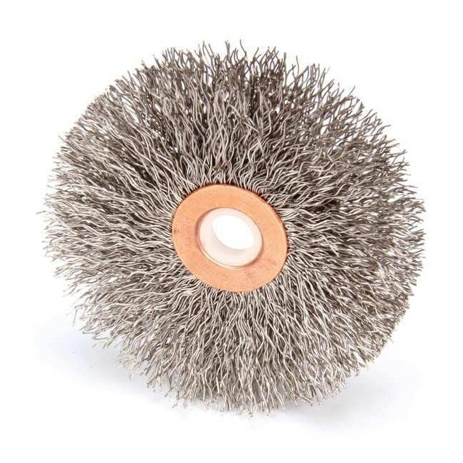 Weiler Wire Wheel Wire Brush, Threaded Arbor, 3" 96135